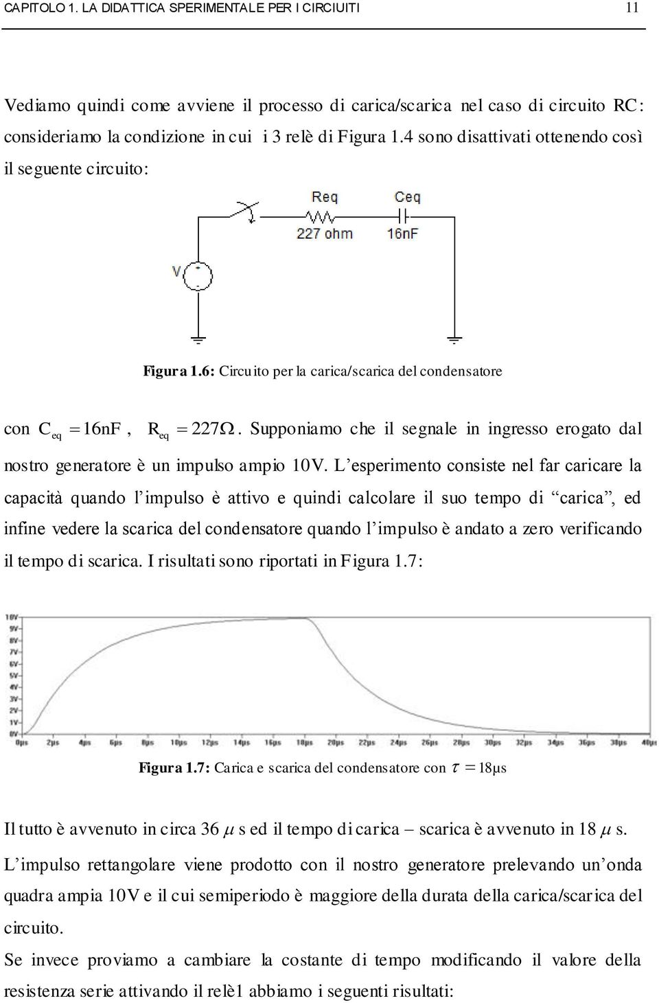 Supponiamo che il segnale in ingresso erogato dal nostro generatore è un impulso ampio 10V.