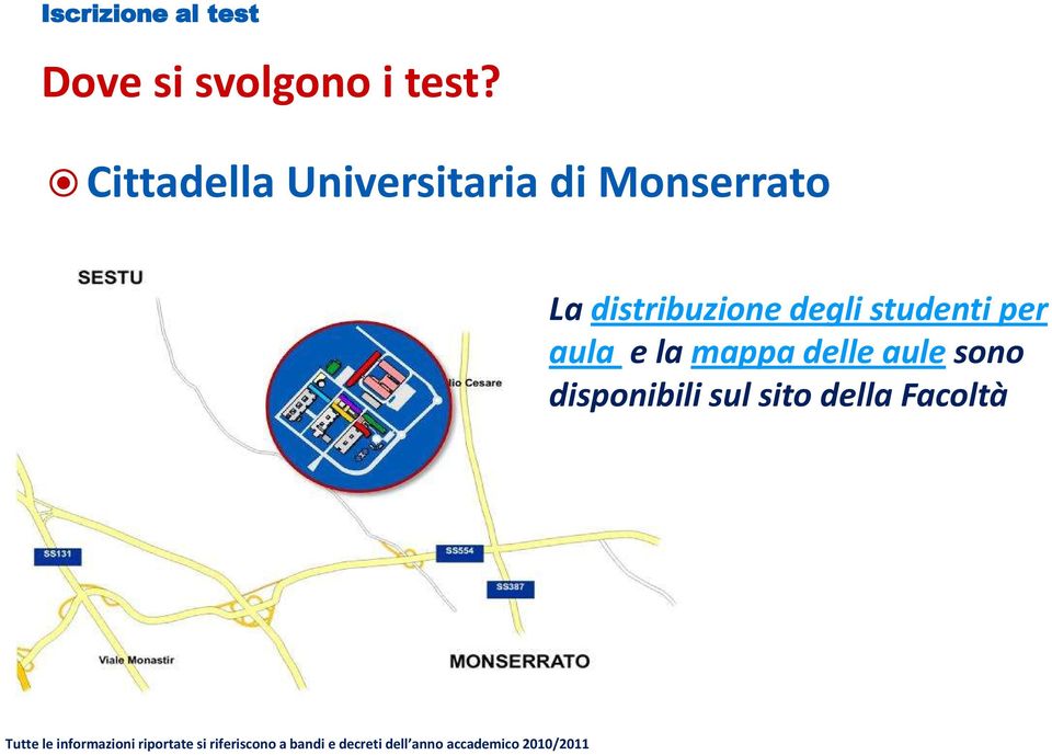 distribuzione degli studenti per aula e la