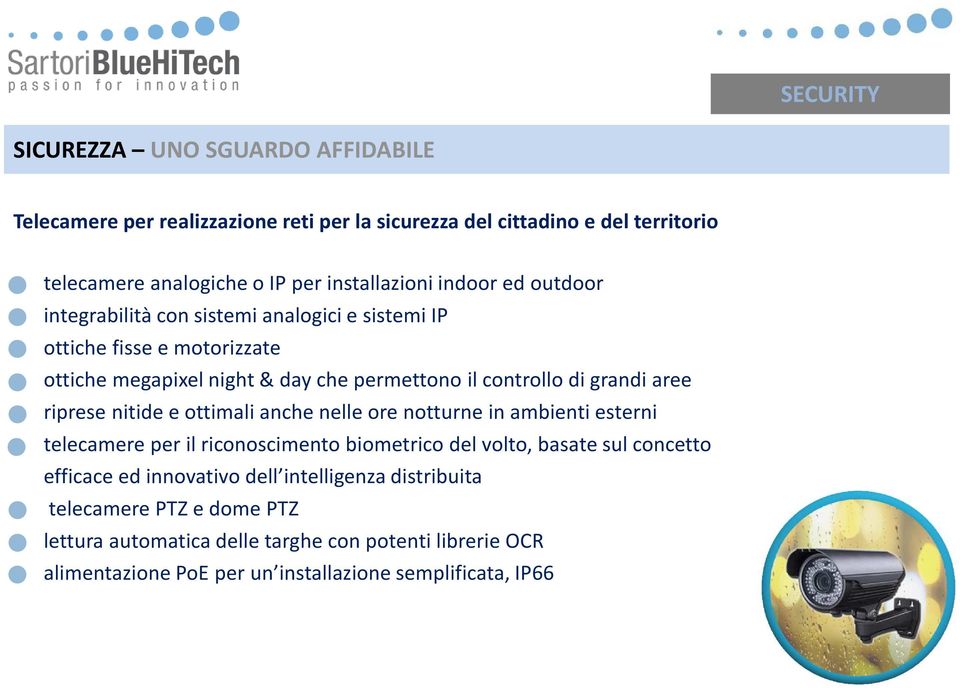 riprese nitide e ottimali anche nelle ore notturne in ambienti esterni telecamere per il riconoscimento biometrico del volto, basate sul concetto efficace ed innovativo