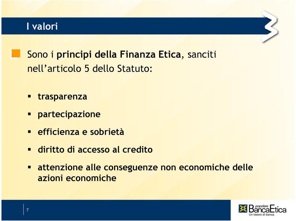 efficienza e sobrietà diritto di accesso al credito