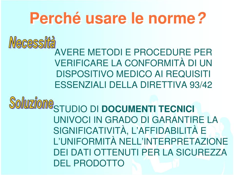 AI REQUISITI ESSENZIALI DELLA DIRETTIVA 93/42 STUDIO DI DOCUMENTI TECNICI