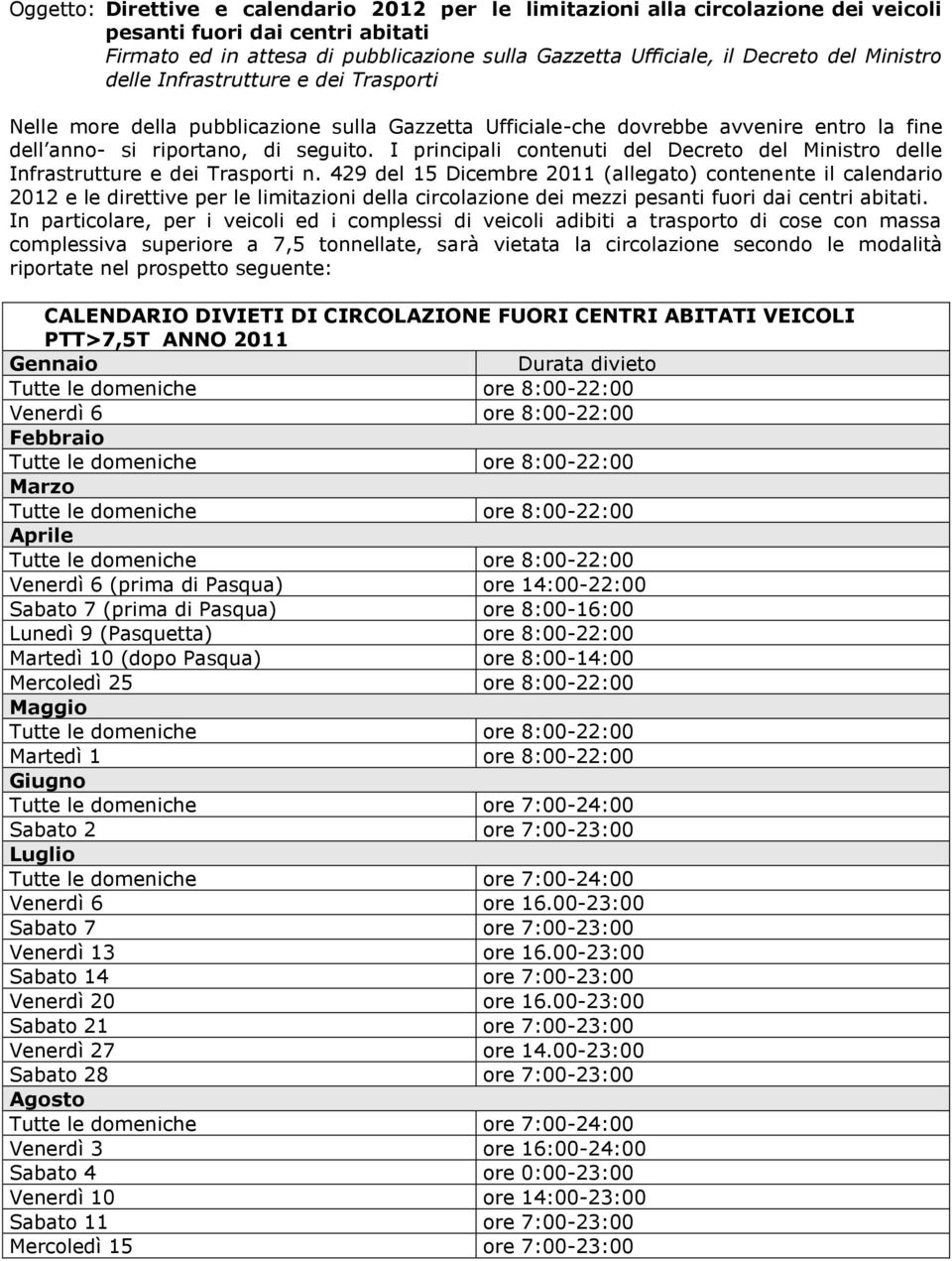 I principali contenuti del Decreto del Ministro delle Infrastrutture e dei Trasporti n.