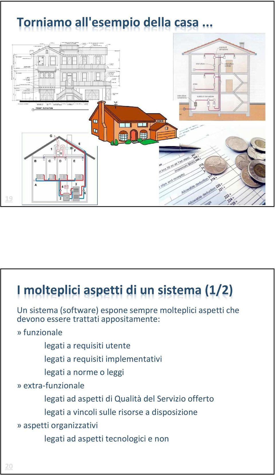 essere trattati appositamente:» funzionale legati a requisiti utente legati a requisiti implementativi legati a