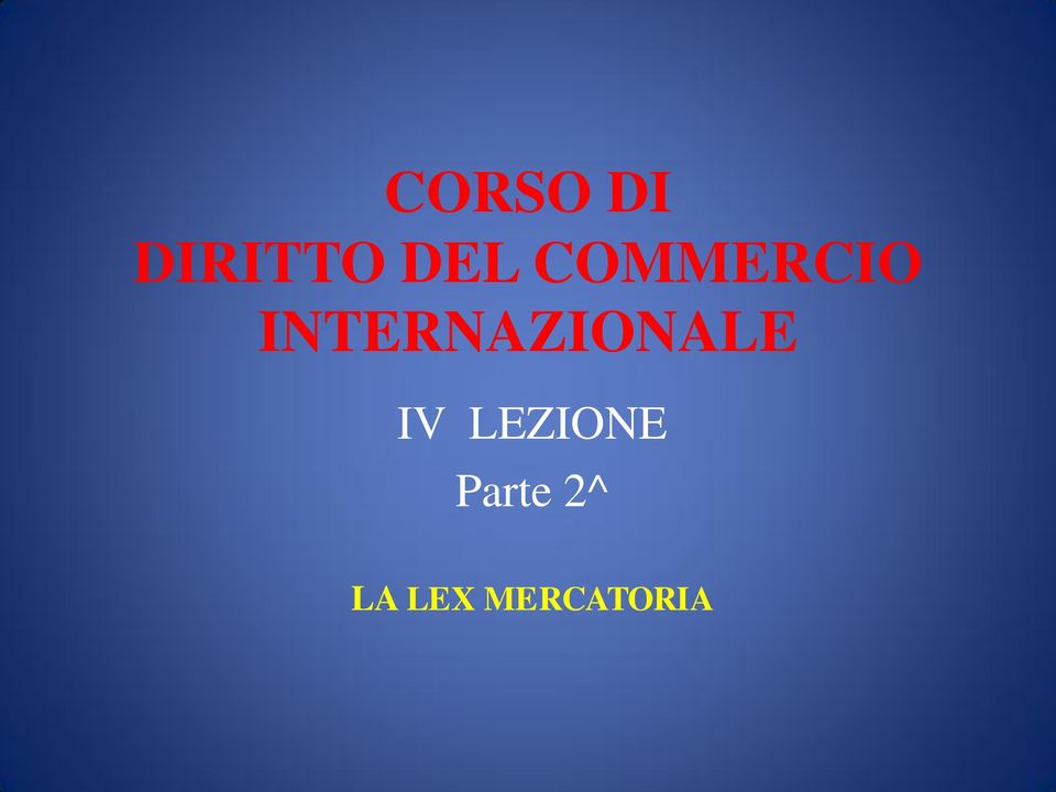 INTERNAZIONALE IV