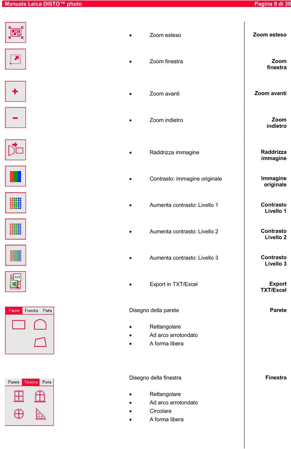 contrasto: Livello 2 Contrasto Livello 2 Aumenta contrasto: Livello 3 Contrasto Livello 3 Export in TXT/Excel Export TXT/Excel Disegno della