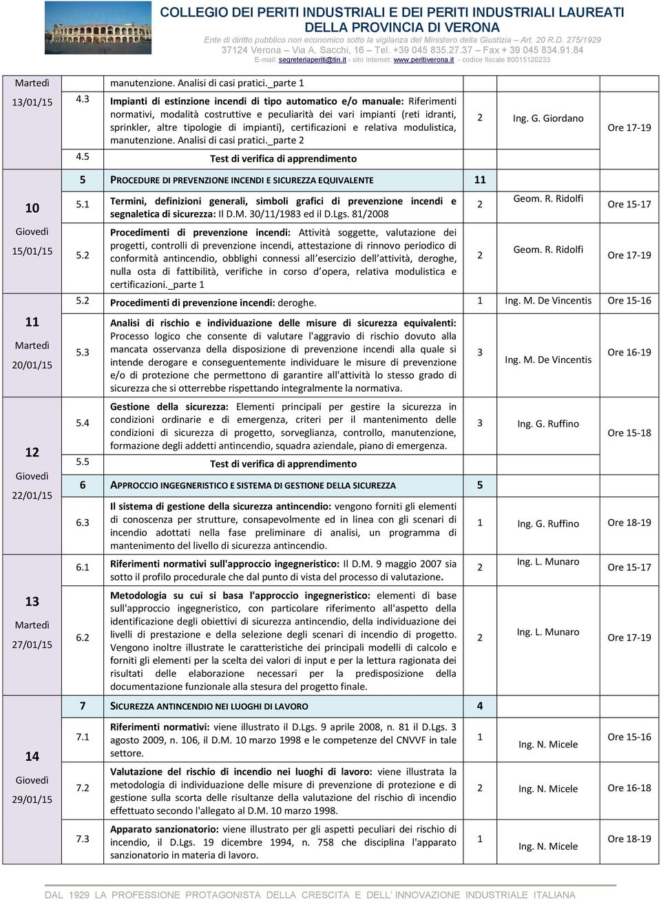 Impianti di estinzione incendi di tipo automatico e/o manuale: Riferimenti normativi, modalità costruttive e peculiarità dei vari impianti (reti idranti, sprinkler, altre tipologie di impianti),