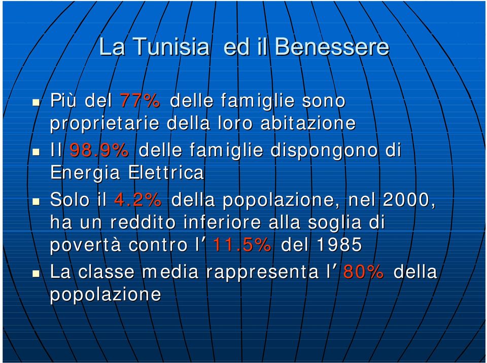 2% della popolazione, nel 2000, ha un reddito inferiore alla soglia di