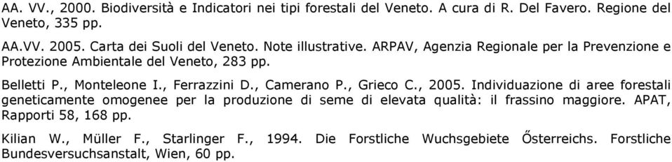 , Monteleone I., Ferrazzini D., Camerano P., Grieco C., 2005.