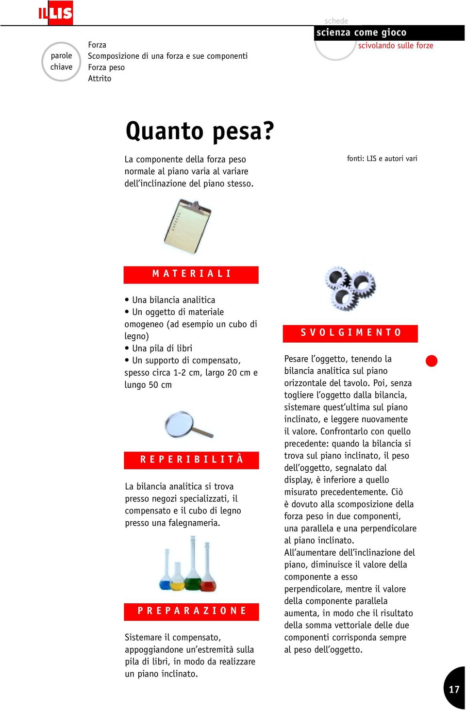 e lungo 50 cm REPERIBILITÀ La bilancia analitica si trova presso negozi specializzati, il compensato e il cubo di legno presso una falegnameria.