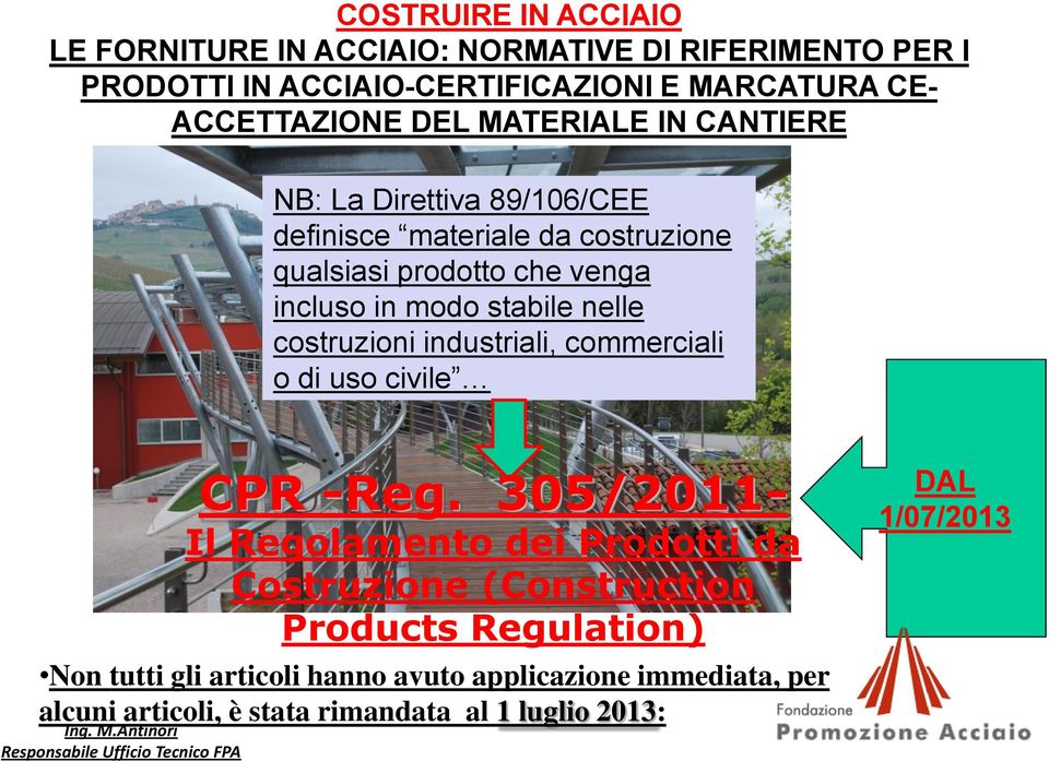 costruzioni industriali, commerciali o di uso civile CPR -Reg.