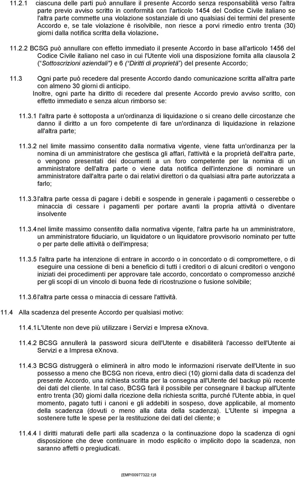 scritta della violazione. 11.2.