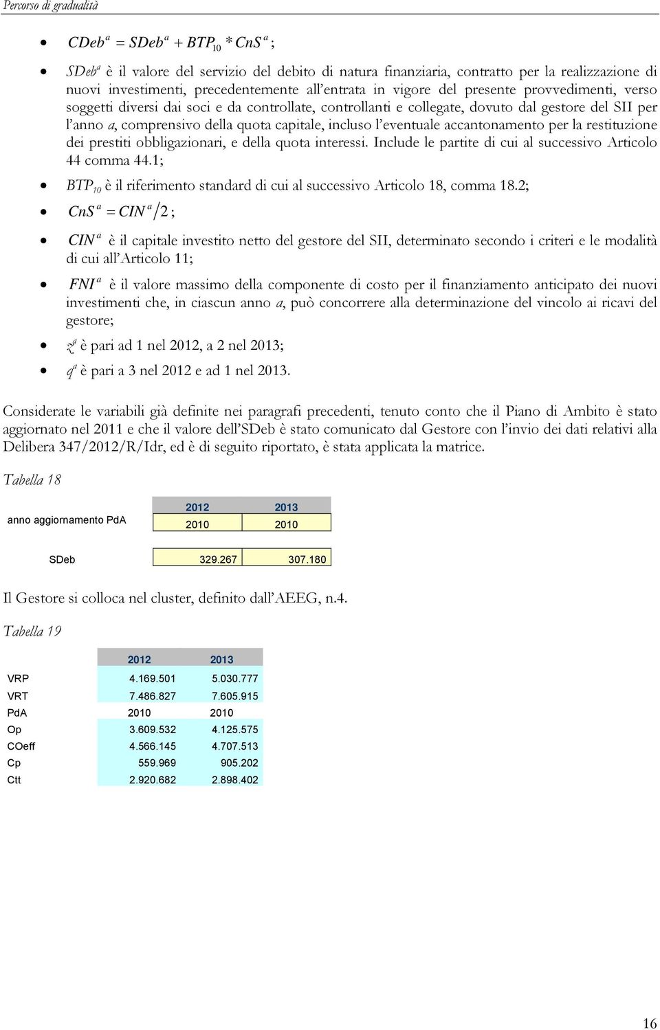 restiti oligzionri, e dell qot interessi. Inclde le rtite di ci l sccessivo Articolo 44 comm 44.1; BTP 10 è il riferimento stndrd di ci l sccessivo Articolo 18, comm 18.