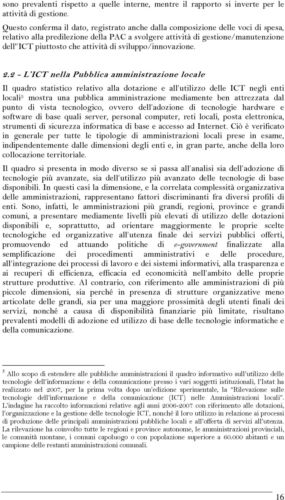 sviluppo/innovazione. 2.