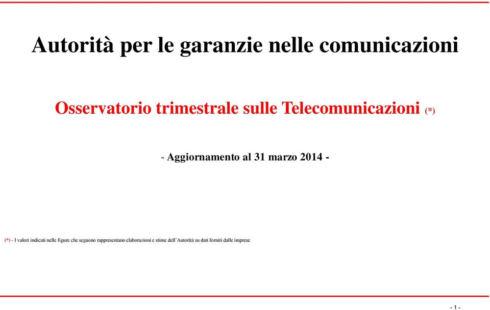 2014 - (*) - I valori indicati nelle figure che seguono