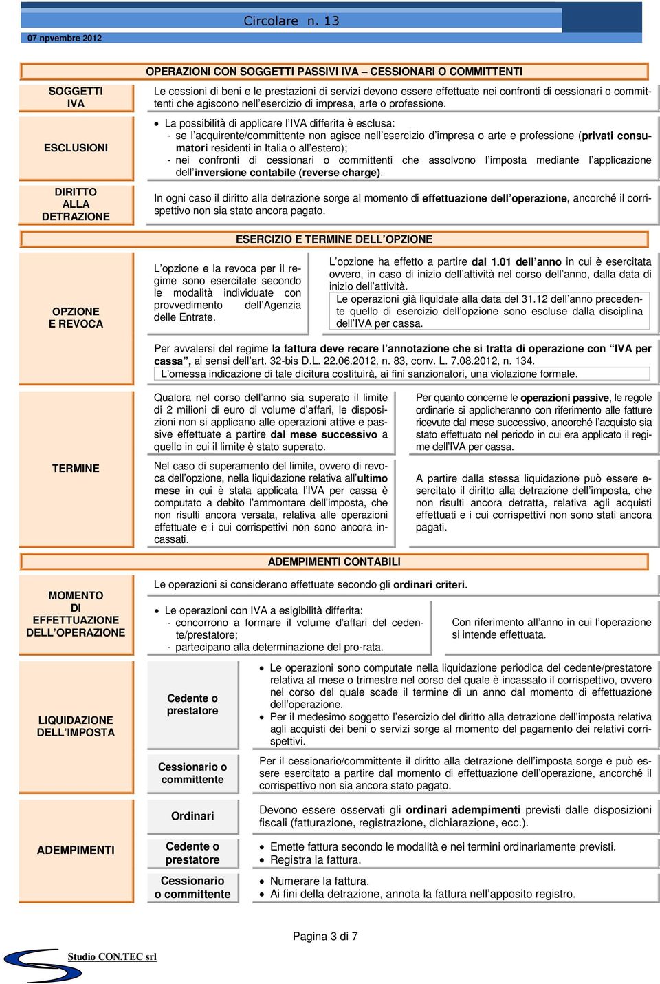 La possibilità di applicare l IVA differita è esclusa: - se l acquirente/committente non agisce nell esercizio d impresa o arte e professione (privati consumatori residenti in Italia o all estero); -