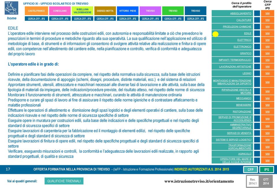 La sua qualificazione nell applicazione ed utilizzo di metodologie di base, di strumenti e di informazioni gli consentono di svolgere attività relative alla realizzazione e finitura di opere edili,