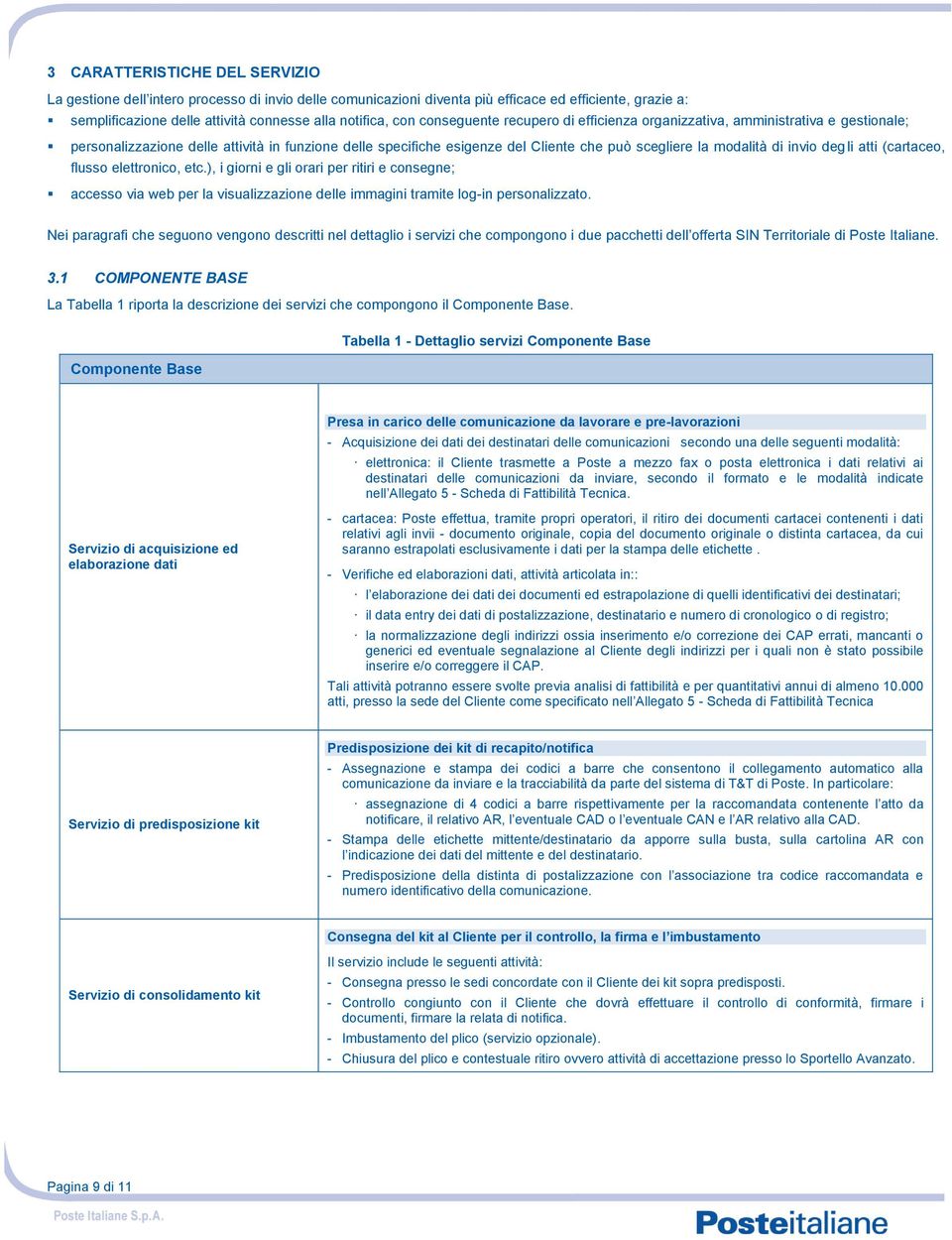 invio degli atti (cartaceo, flusso elettronico, etc.), i giorni e gli orari per ritiri e consegne; accesso via web per la visualizzazione delle immagini tramite log-in personalizzato.