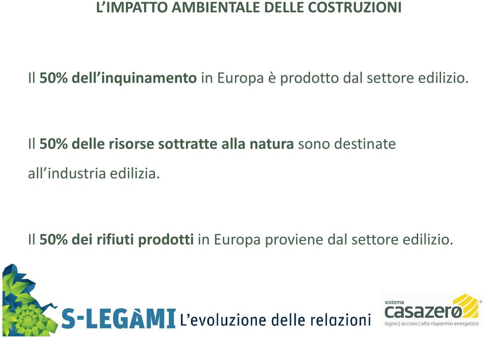 Il 50% delle risorse sottratte alla natura sono destinate all