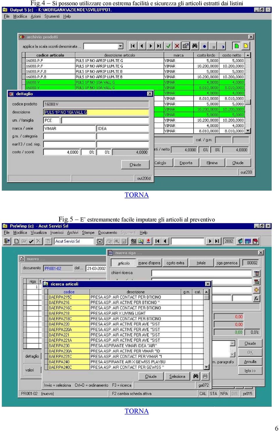 estratti dai listini Fig.