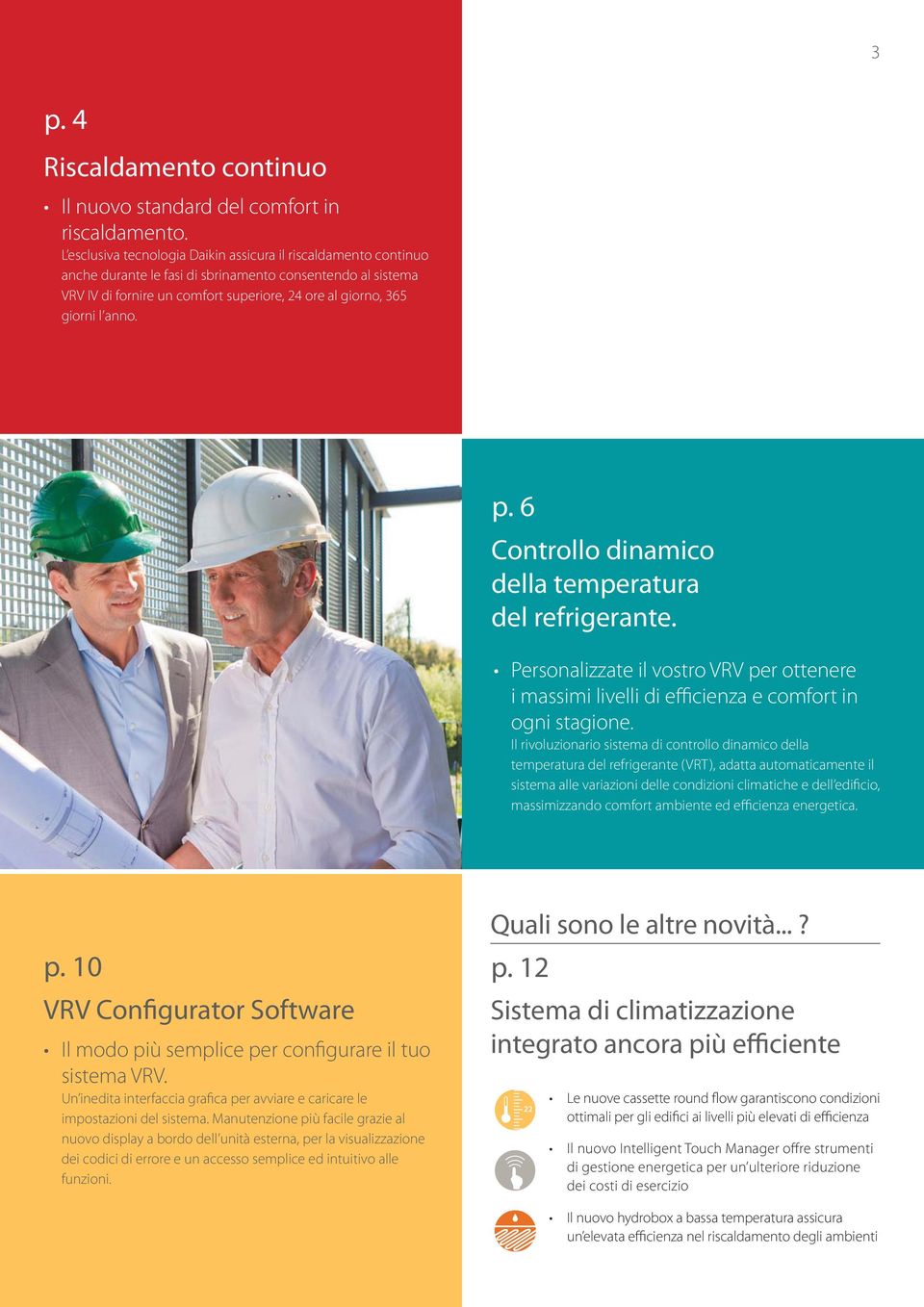 anno. p. 6 Controllo dinamico della temperatura del refrigerante. Personalizzate il vostro VRV per ottenere i massimi livelli di efficienza e comfort in ogni stagione.