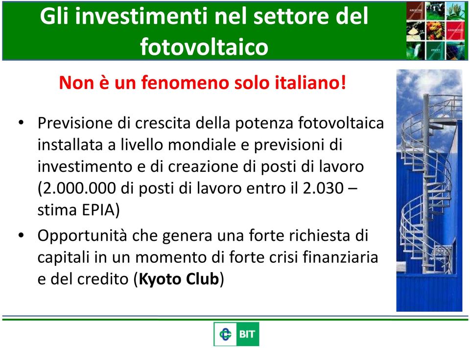 investimento e di creazione di posti di lavoro (2.000.000 dipostidilavoroentroil 2.