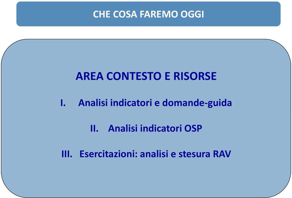 Analisi indicatori e domande-guida II.