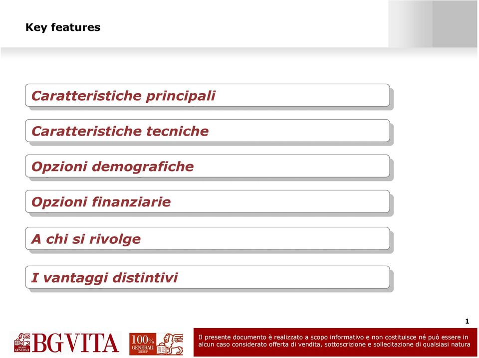 Opzioni demografiche Opzioni