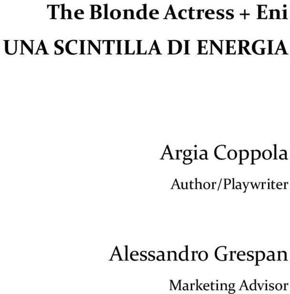 Coppola Author/Playwriter