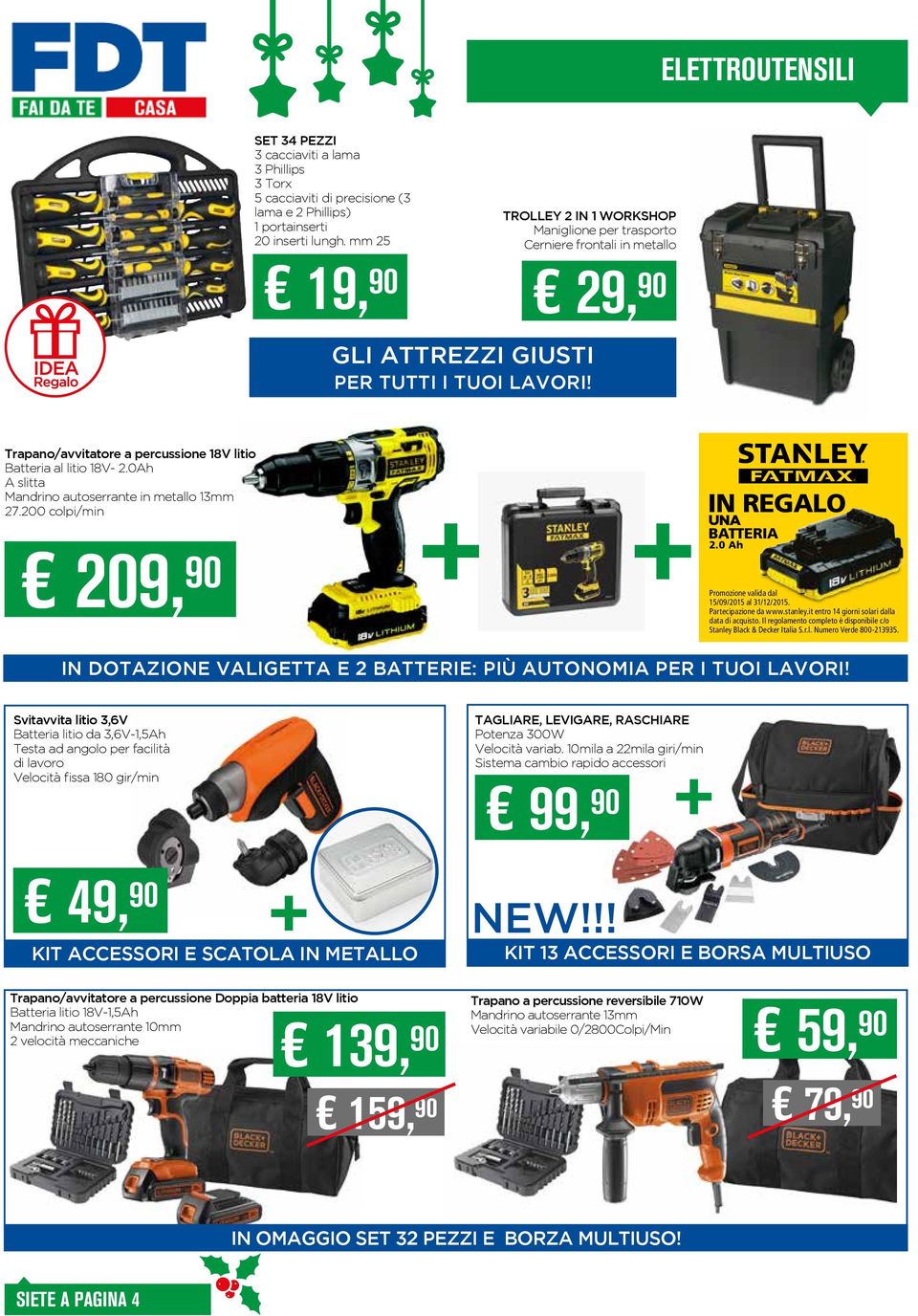 Trapano/avvitatore a percussione 18V litio Batteria al litio 18V- 2.0Ah A slitta Mandrino autoserrante in metallo 13mm 27.200 colpi/min 209, 90 IN REGALO LA UNATERZA BATTERIA 2.