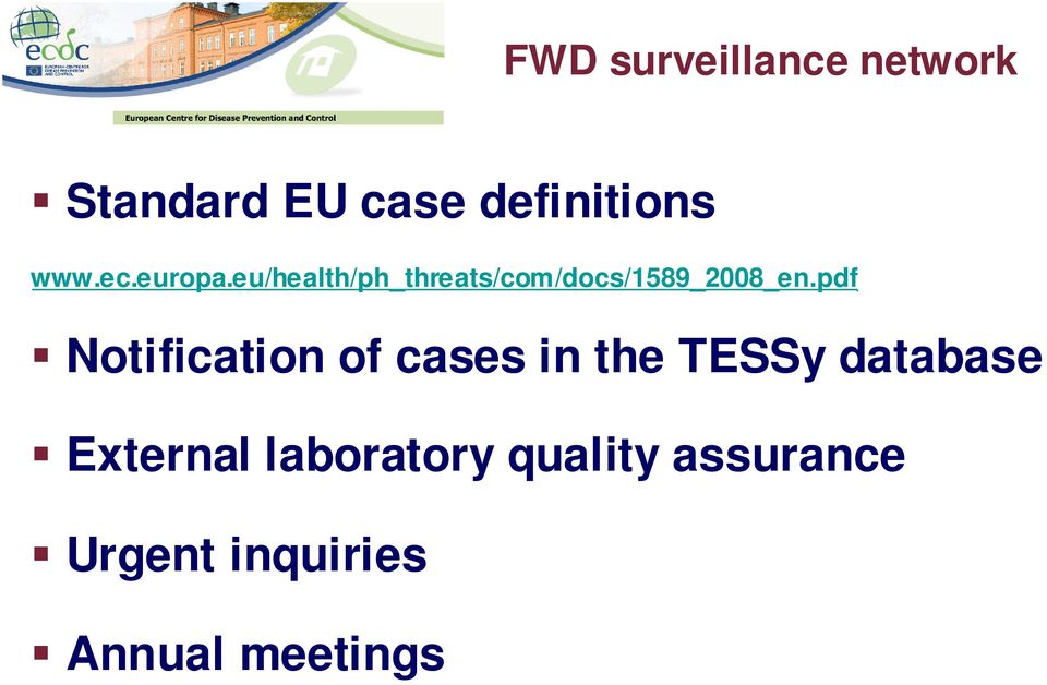 pdf Notification of cases in the TESSy database External