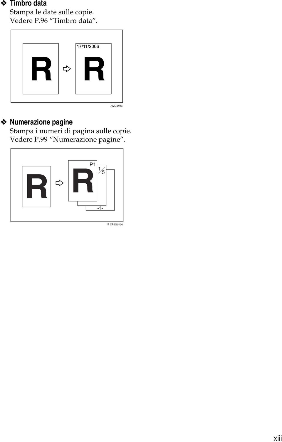 AMG049S Numerazione pagine Stampa i numeri di