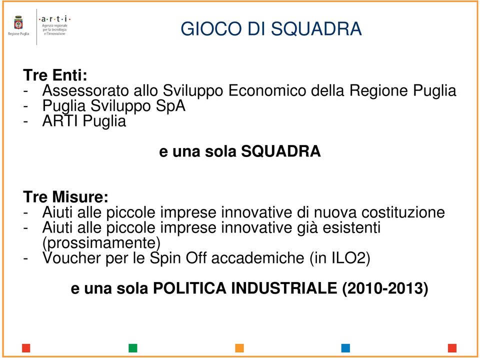 innovative di nuova costituzione - Aiuti alle piccole imprese innovative già esistenti