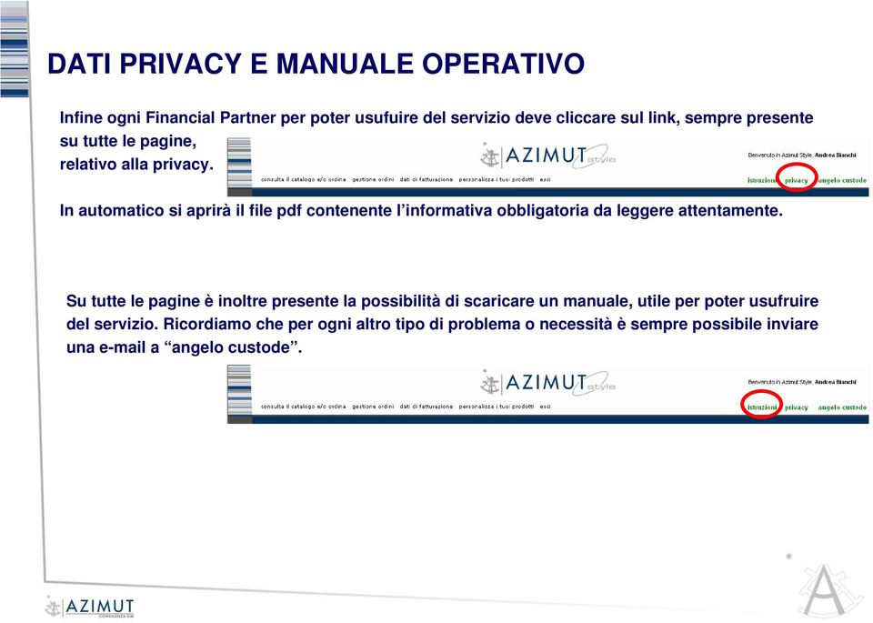 In automatico si aprirà il file pdf contenente l informativa obbligatoria da leggere attentamente.