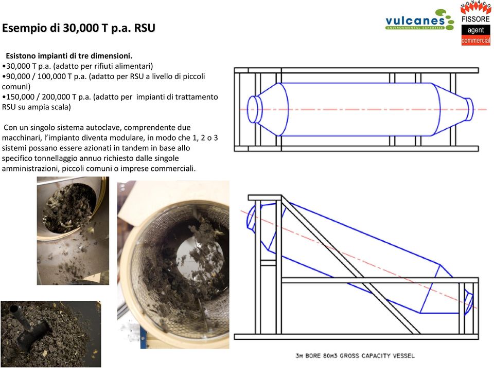 un singolo sistema autoclave, comprendente due macchinari, l impianto diventa modulare, in modo che 1, 2 o3 sistemi possano essere