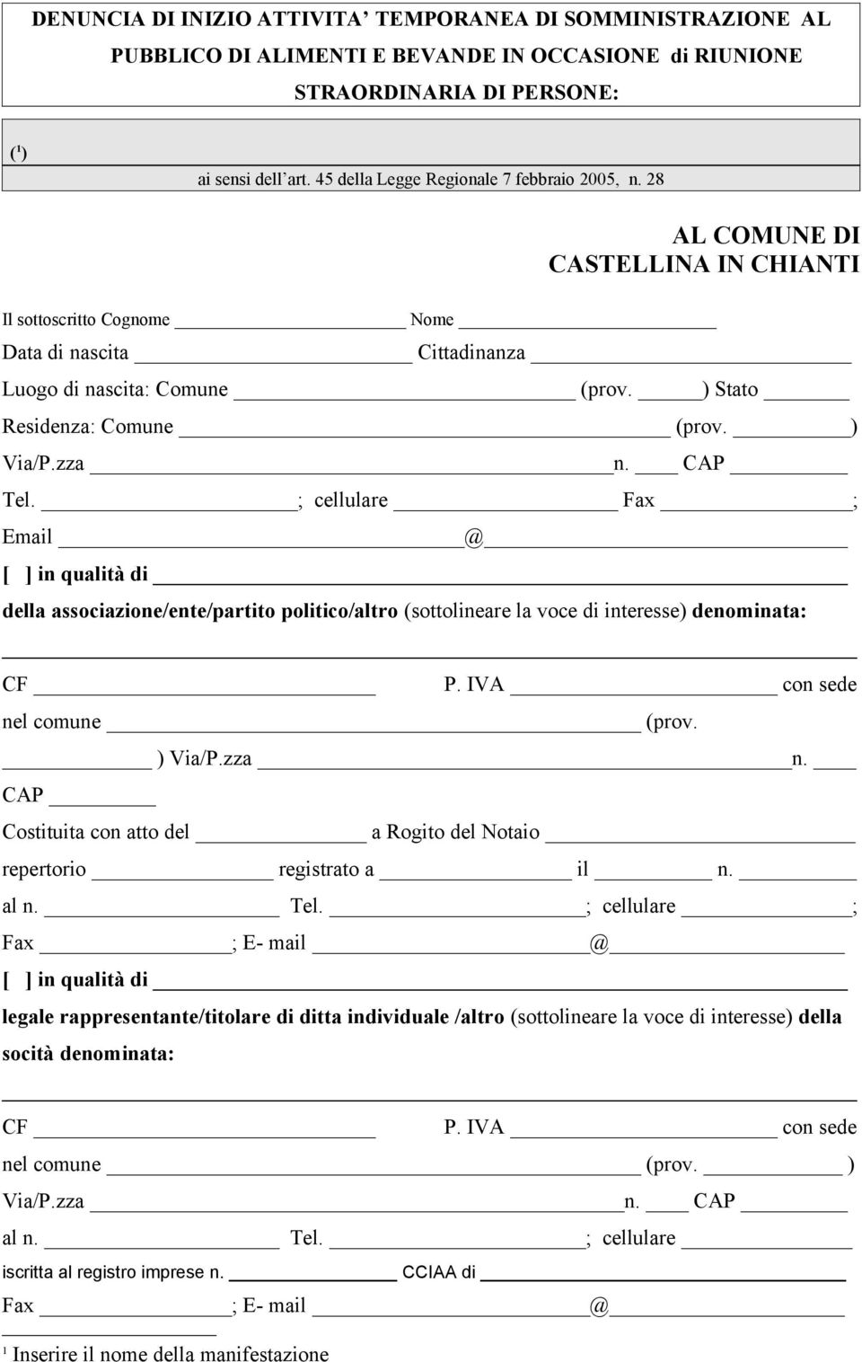 ) Stato Residenza: Comune (prov. ) Via/P.zza n. CAP Tel.