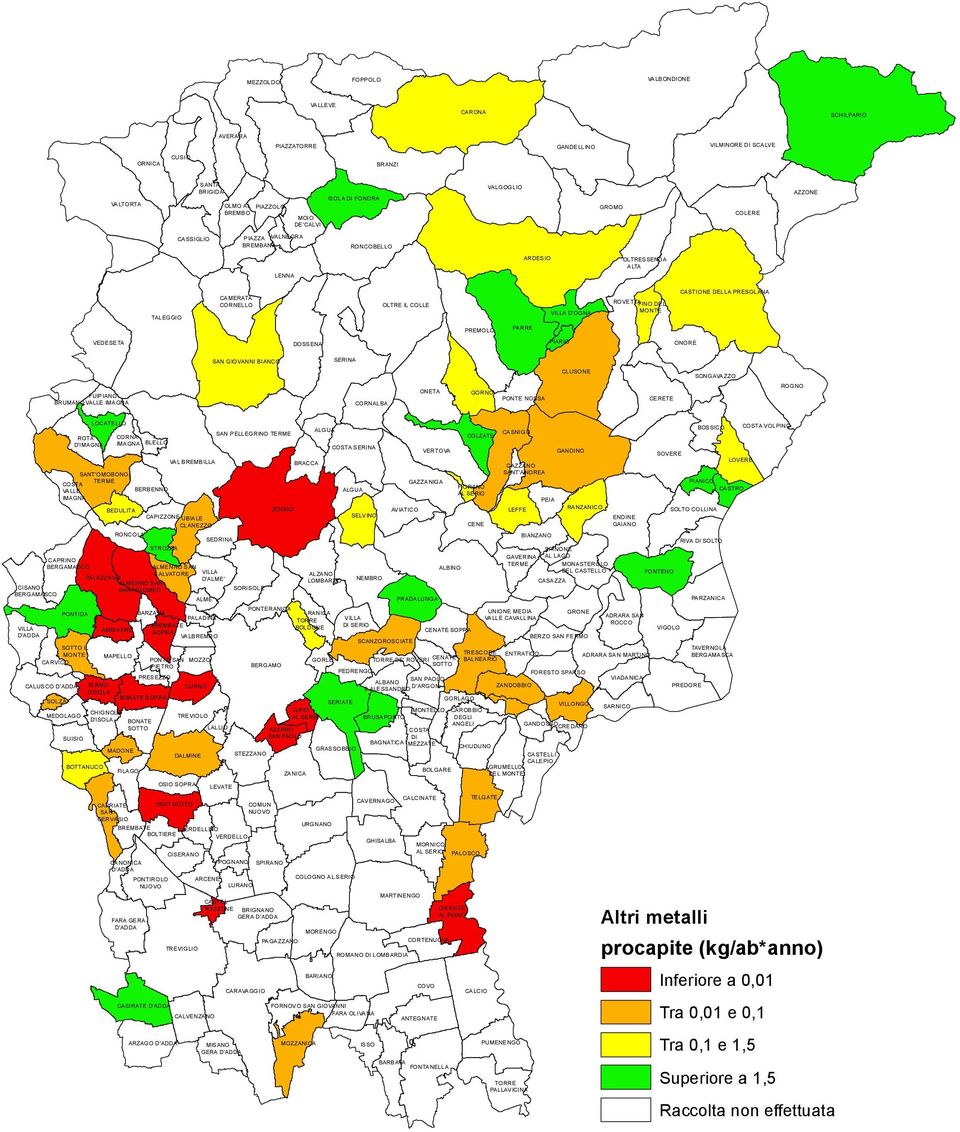 PRESOLANA PREMOLO PARRE VEDESETA DOSSENA PIARIO ONORE SAN GIOVANNI BIANCO SERINA CLUSONE SONGAVAZZO BRUMANO FUIPIANO VALLE IMAGNA CORNALBA ONETA GORNO PONTE NOSSA CERETE ROGNO LOCATELLO ALGUA BOSSICO