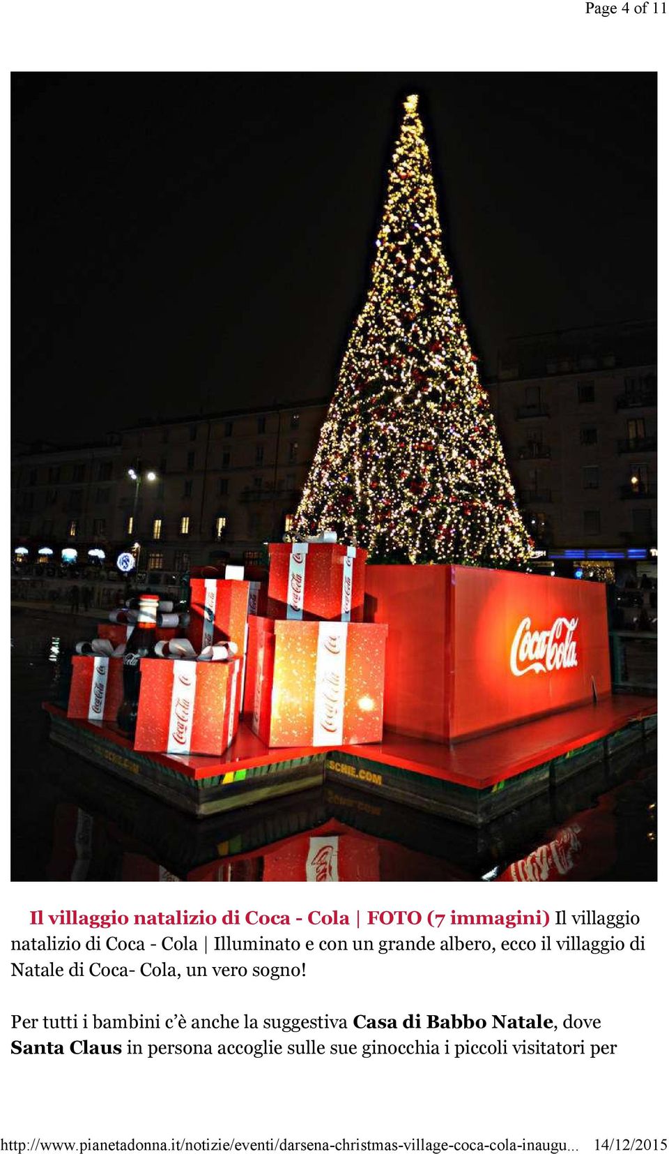 Natale di Coca- Cola, un vero sogno!