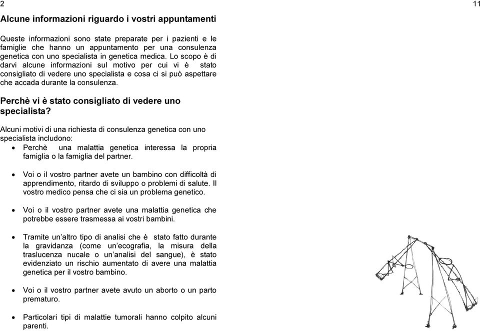 Perchè vi è stato consigliato di vedere uno specialista?