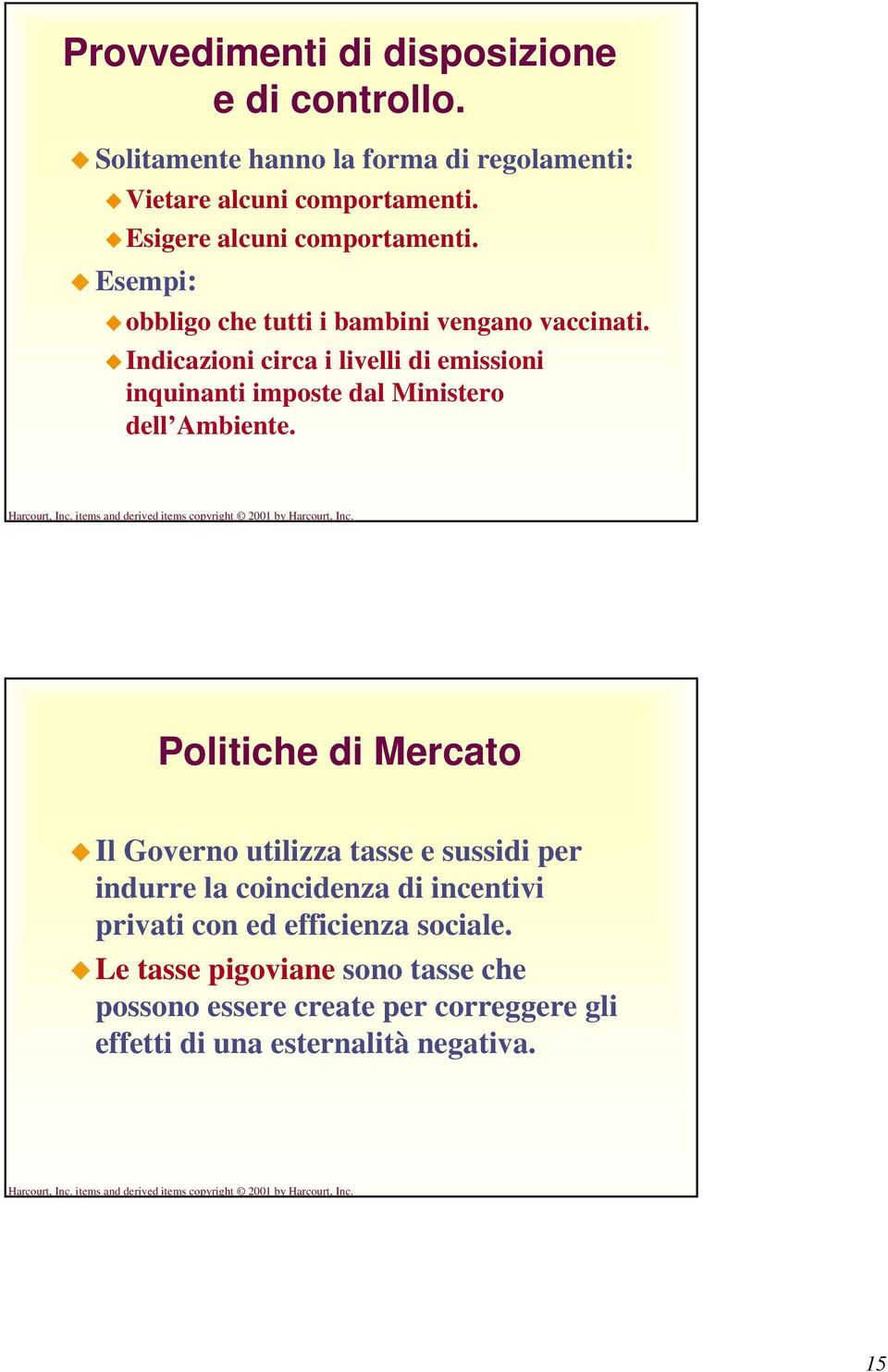 Indicazioni circa i livelli di emissioni inquinanti imposte dal Ministero dell Ambiente.