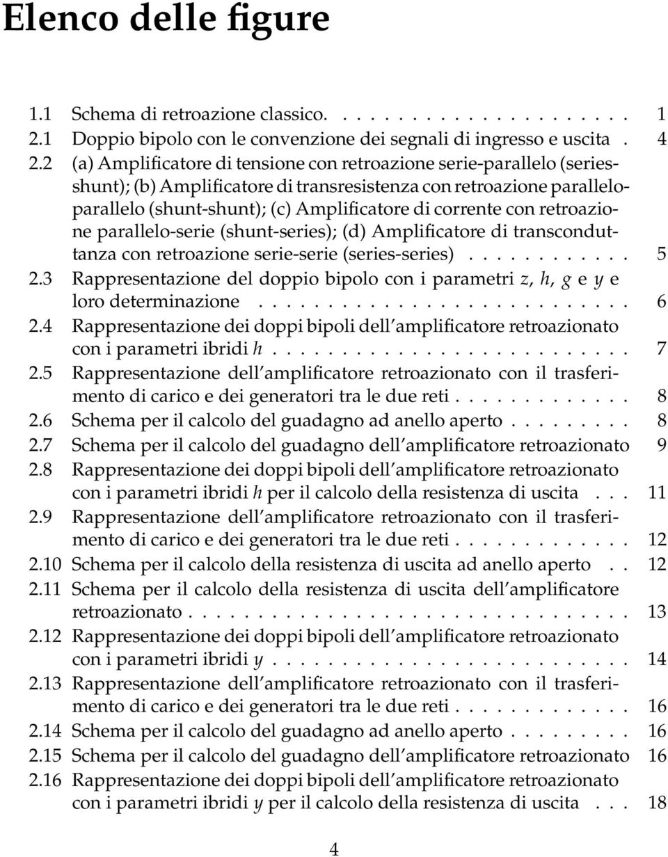 retroazione parallelo-serie (shunt-series); (d) Amplificatore di transconduttanza con retroazione serie-serie (series-series)............ 5 2.