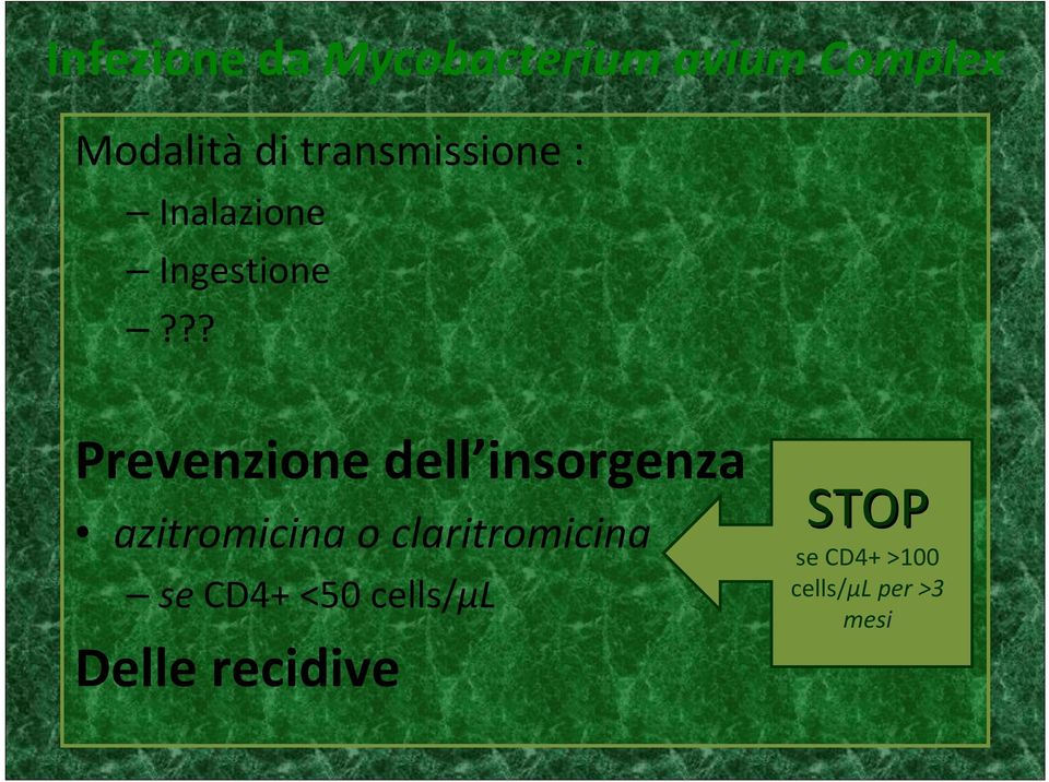 ?? Prevenzione dell insorgenza azitromicina o