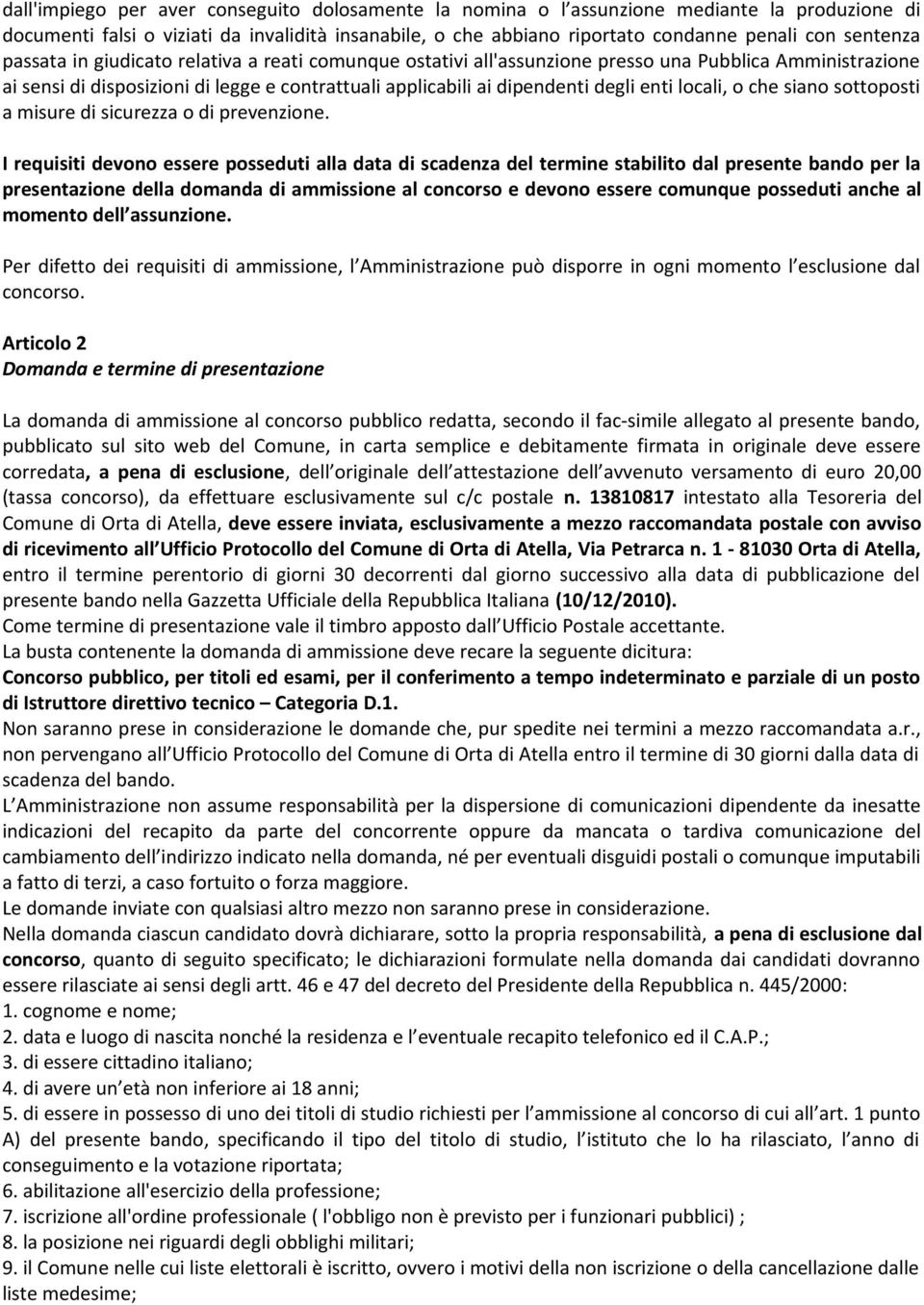 enti locali, o che siano sottoposti a misure di sicurezza o di prevenzione.