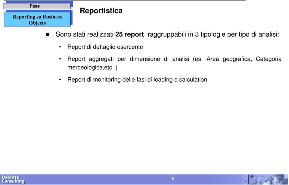esercente Report aggregati per dimensione di analisi (es.