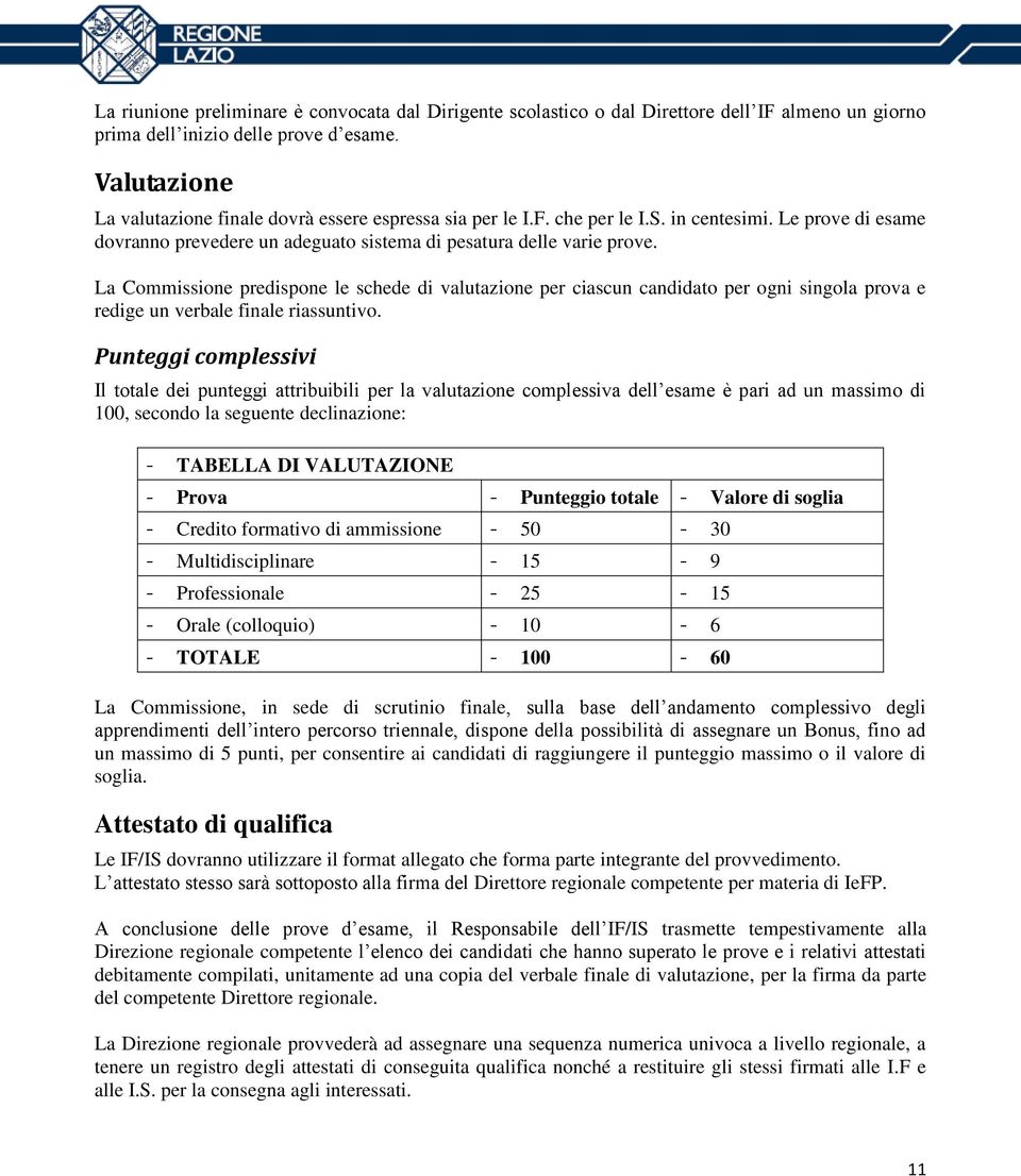 La Commissione predispone le schede di valutazione per ciascun candidato per ogni singola prova e redige un verbale finale riassuntivo.