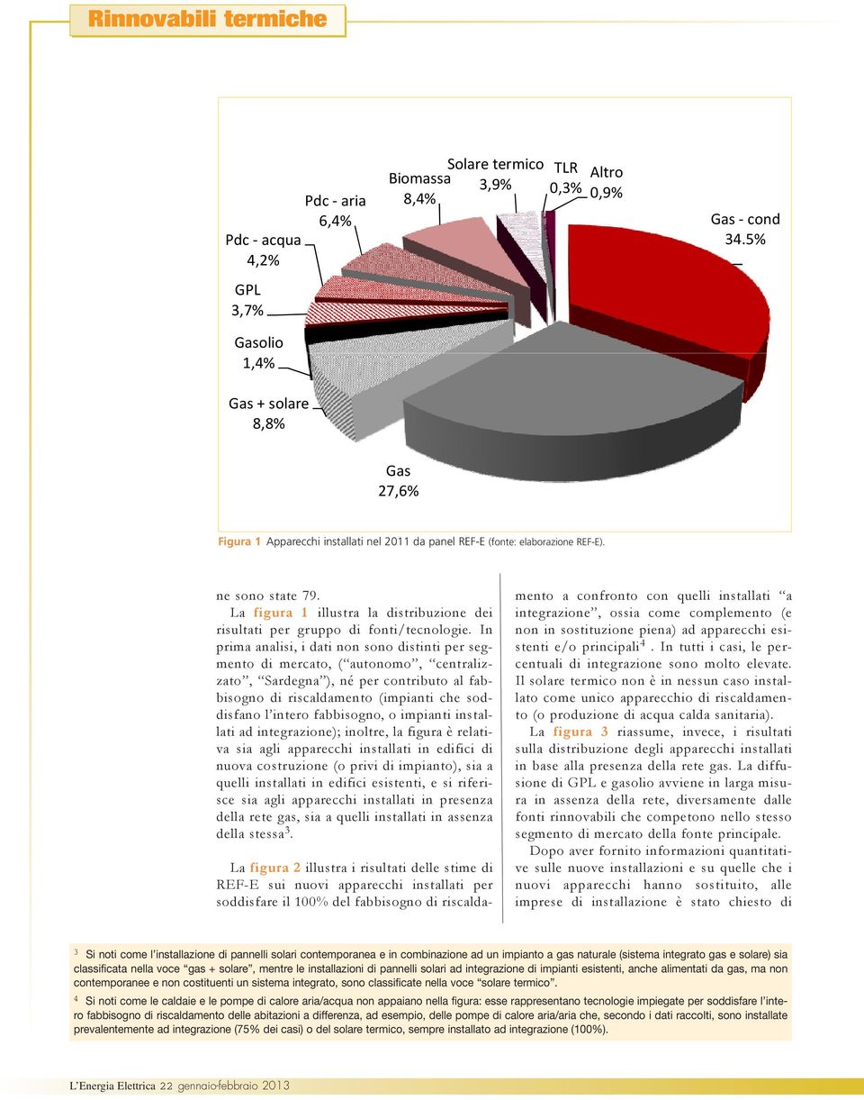 In prima analisi, i dati non sono distinti per segmento di mercato, ( autonomo, centralizzato, Sardegna ), né per contributo al fabbisogno di riscaldamento (impianti che soddisfano l intero