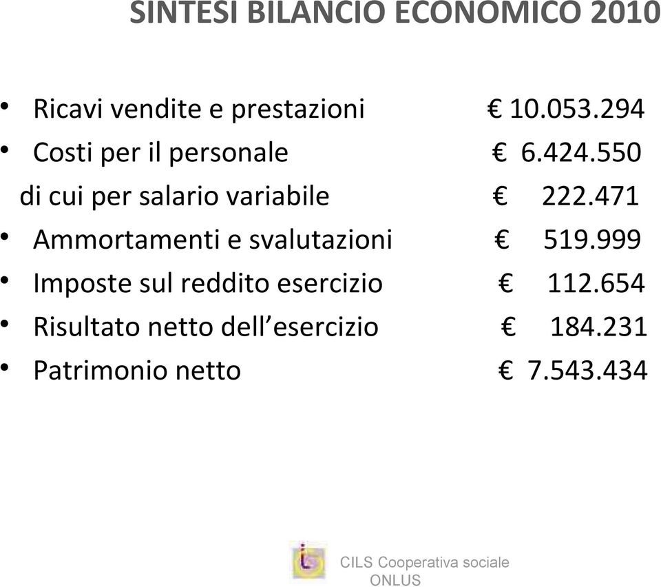 471 Ammortamenti e svalutazioni 519.