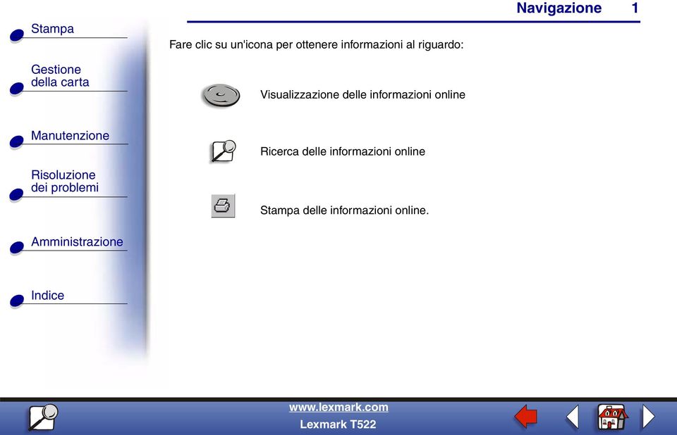 delle informazioni online 1 Ricerca delle