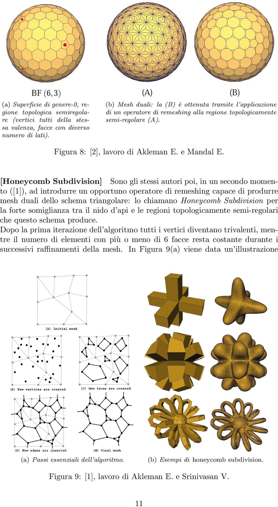 [Honeycomb Subdivision] Sono gli stessi autori poi, in un secondo momento ([1]), ad introdurre un opportuno operatore di remeshing capace di produrre mesh duali dello schema triangolare: lo chiamano