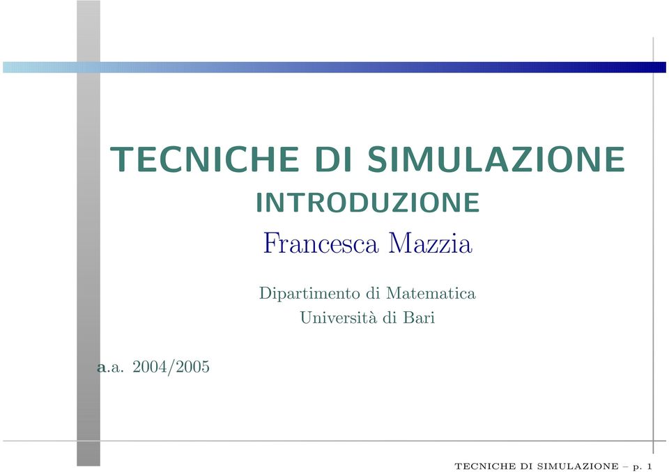 Dipartimento di Matematica