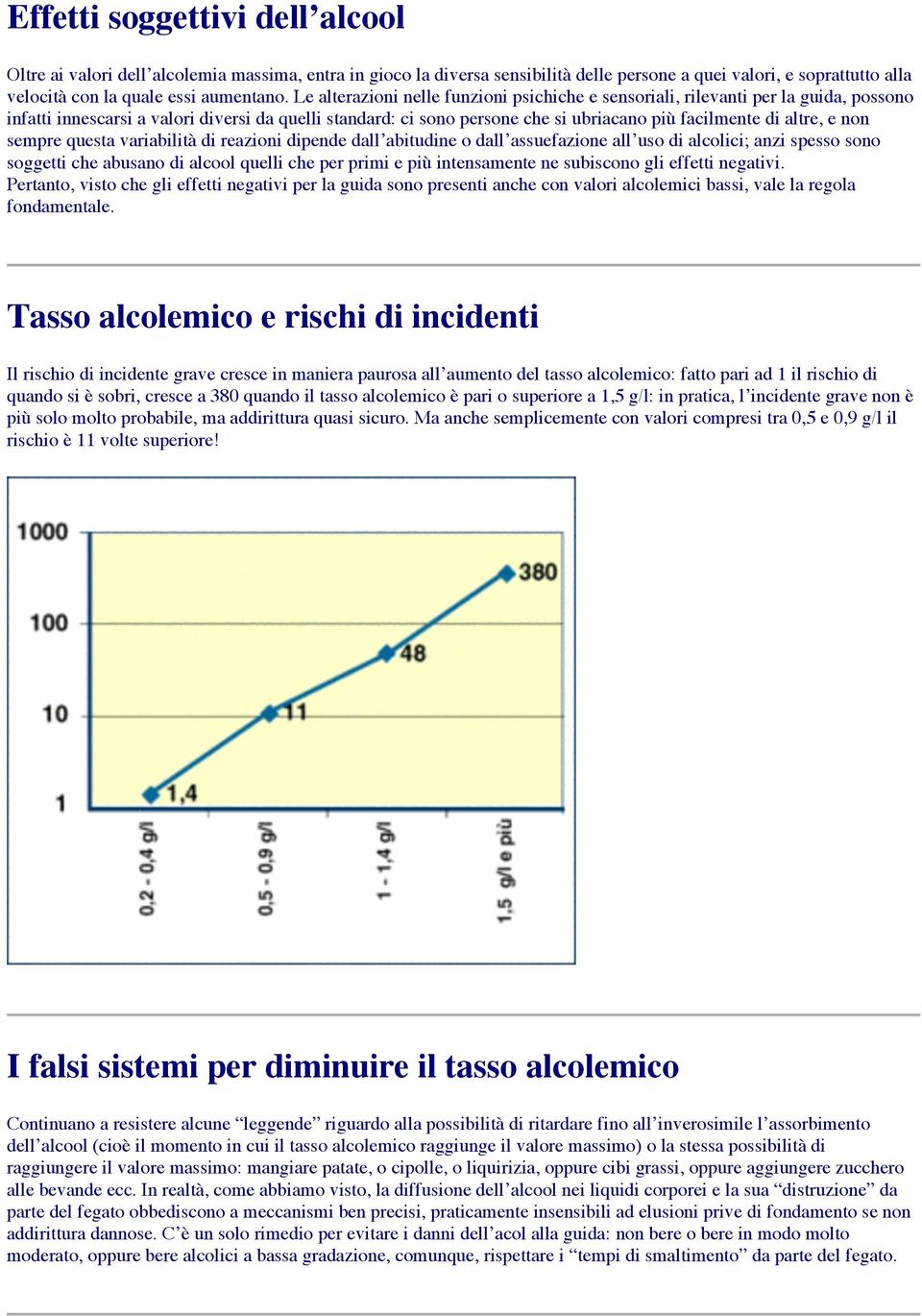 e non sempre questa variabilità di reazioni dipende dall abitudine o dall assuefazione all uso di alcolici; anzi spesso sono soggetti che abusano di alcool quelli che per primi e più intensamente ne